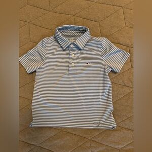 Vineyard Vines are a Striped Blue Polo Shirt for Boys